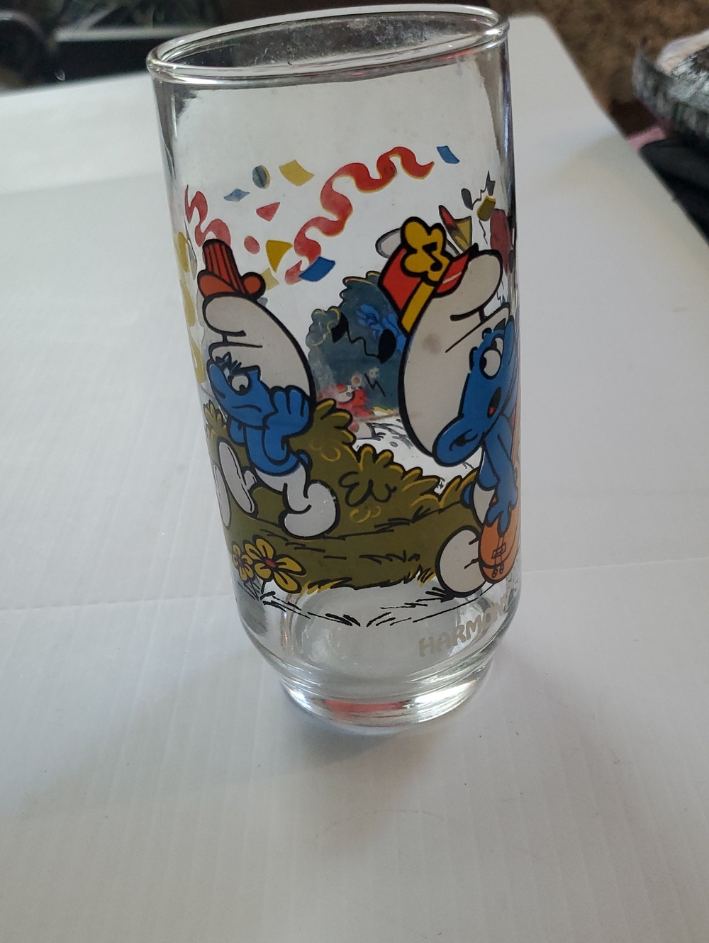 The Smurfs Decorative Drinking Glass - Blue Character Art